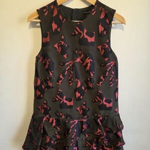 Banana Republic Midi Dress with Pink Abstract Print